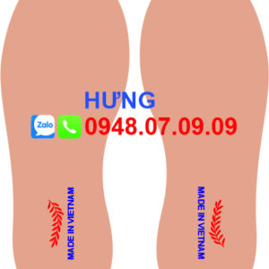nhãn ép nhiệt lót giày