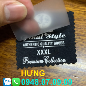 nhãn ép nhiệt may mặc