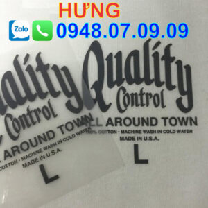 nhãn mác ép nhiệt quần áo