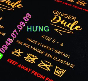 nhãn mác quần áo
