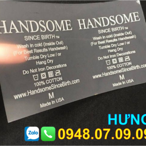 nhãn mác quần áo