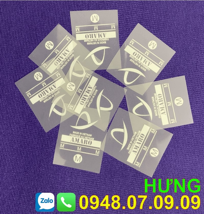 Nhãn ép chuyển nhiệt quần áo Nhãn ép chuyển nhiệt quần áo