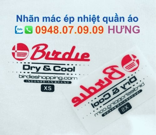 Nhãn mác ép nhiệt Nhãn mác ép nhiệt